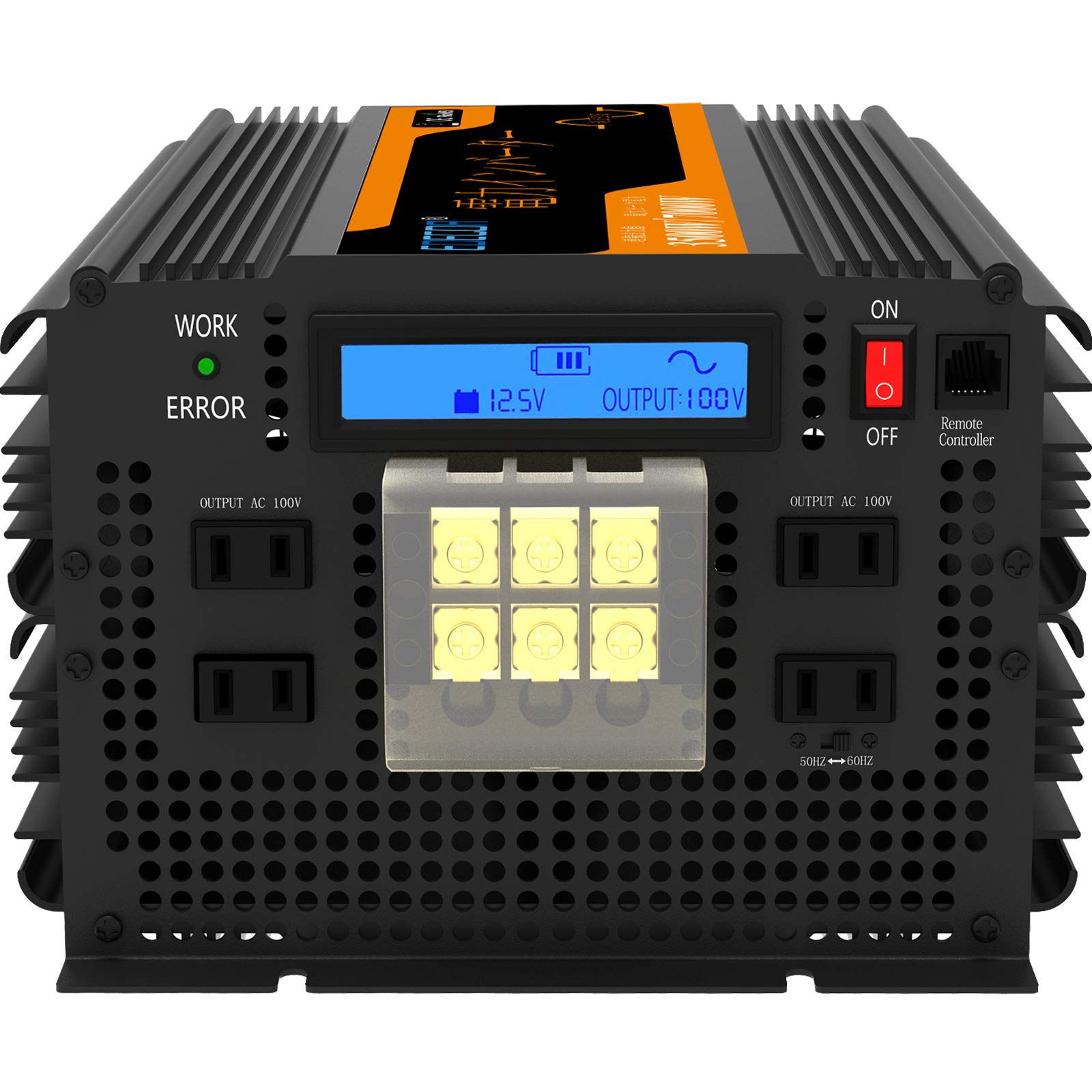 Amazon | EDECOA 正弦波インバーター 3500W インバーター DC 12Vを100V